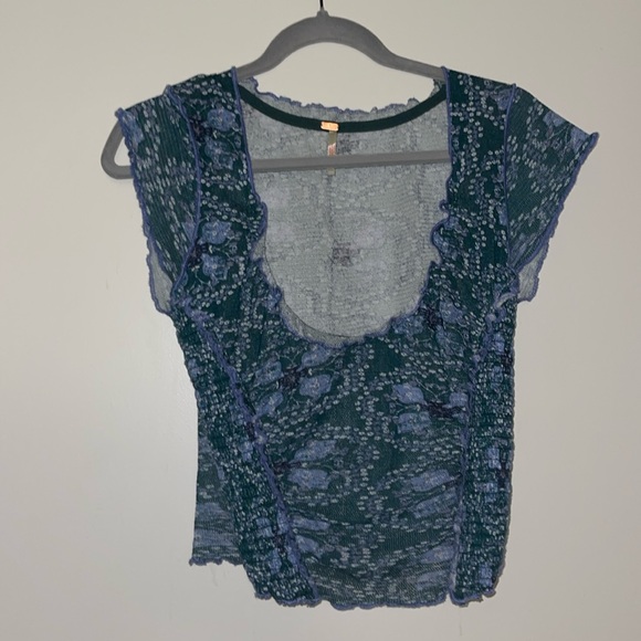 NWOT Free People oh my baby tee - Picture 2 of 4